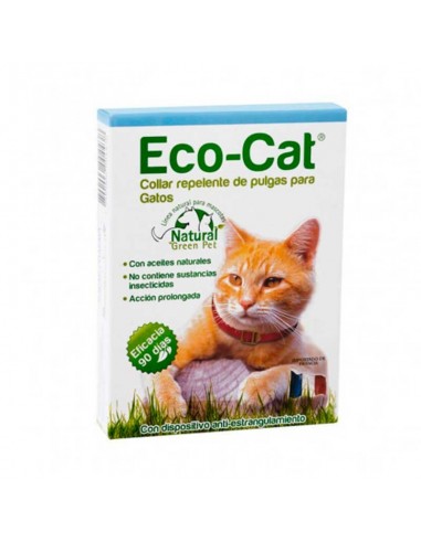  Eco-Cat Collar Repelente de Pulgas para Gatos - Antiparasitarios para Gatos - Puppies House