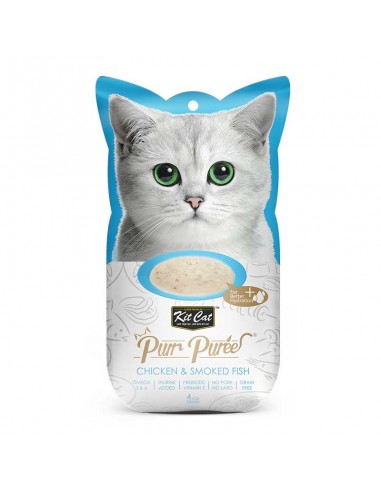  Kit Cat Pollo y Pescado Ahumado - Snacks para gatos - Puppies House
