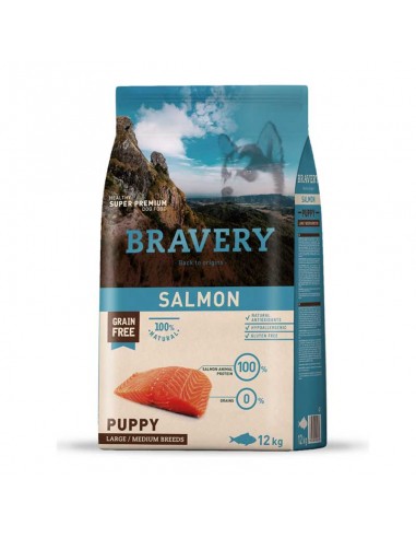  Bravery Puppy Salmón Large Medium Breed 12 Kg - Alimentos para Perros - Puppies House