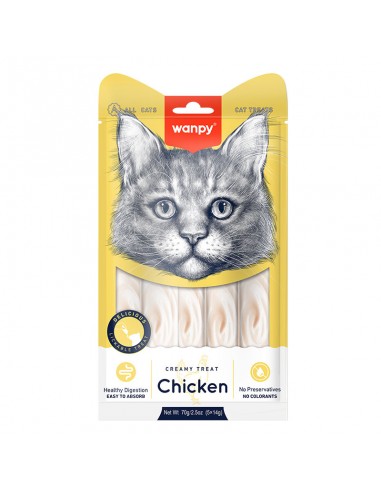  Wanpy Creamy Pollo - Snacks para gatos - Puppies House-$ 2.590