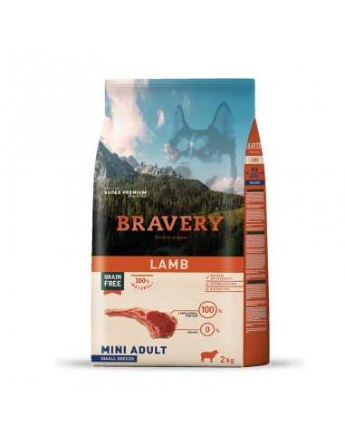  Bravery Mini Adulto Lamb 2 Kg - Alimentos para Perros - Puppies House-$ 16.990