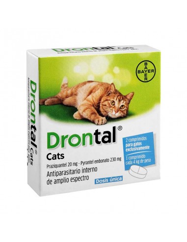  Drontal Cats Antiparasitario 2 Comprimidos - Antiparasitarios para Gatos - Puppies House-$ 6.900