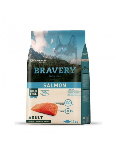 Bravery Salmon Adulto Raza Mediana y Grande 12 Kg