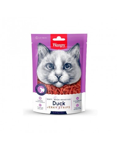  Wanpy Duck Jerky For Cats 80gr - Snacks para gatos - Puppies House-$ 2.990