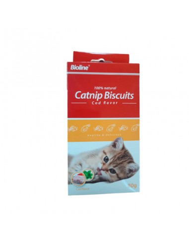  Bioline Galletas de Catnip 100% Natural - Snacks para gatos - Puppies House