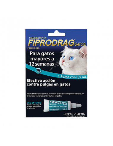  Fiprodrag Pipeta Antipulgas para Gatos - Antiparasitarios para Gatos - Puppies House-$ 5.990